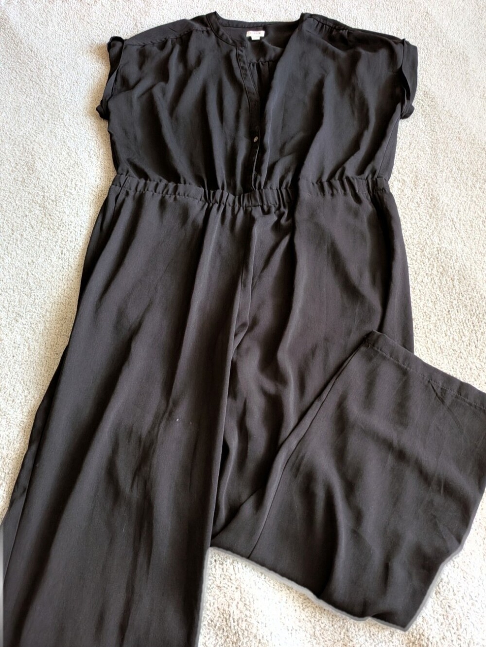 🌼B2G1🌼 J. Crew Black Short-Sleeve Elastic-Waist Jumpsuit
